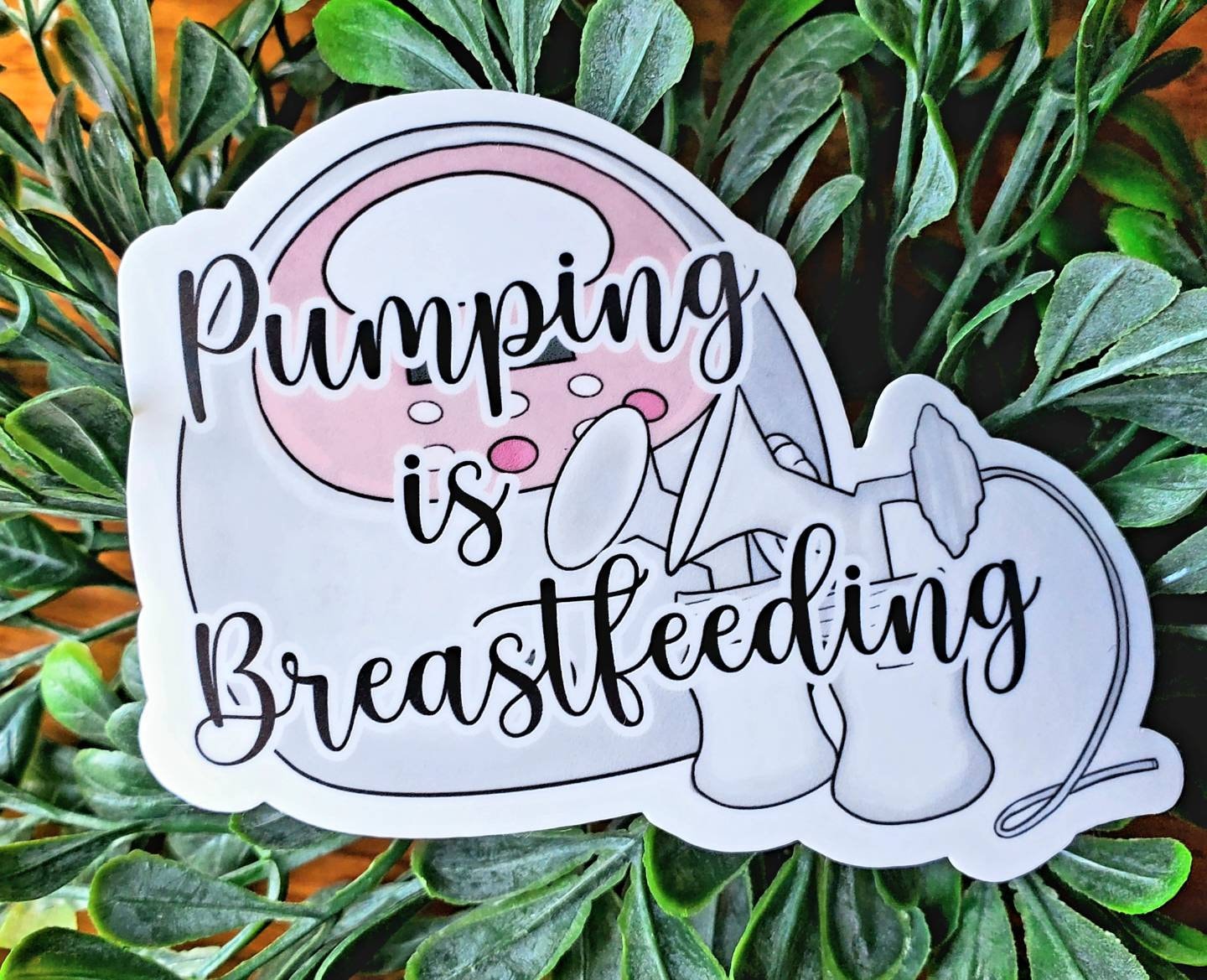 Breastfeeding sticker, pump sticker, breast pump decal, breastfeeding decal, breastfeeding sticker, star bucks logo sticker, nursing mom