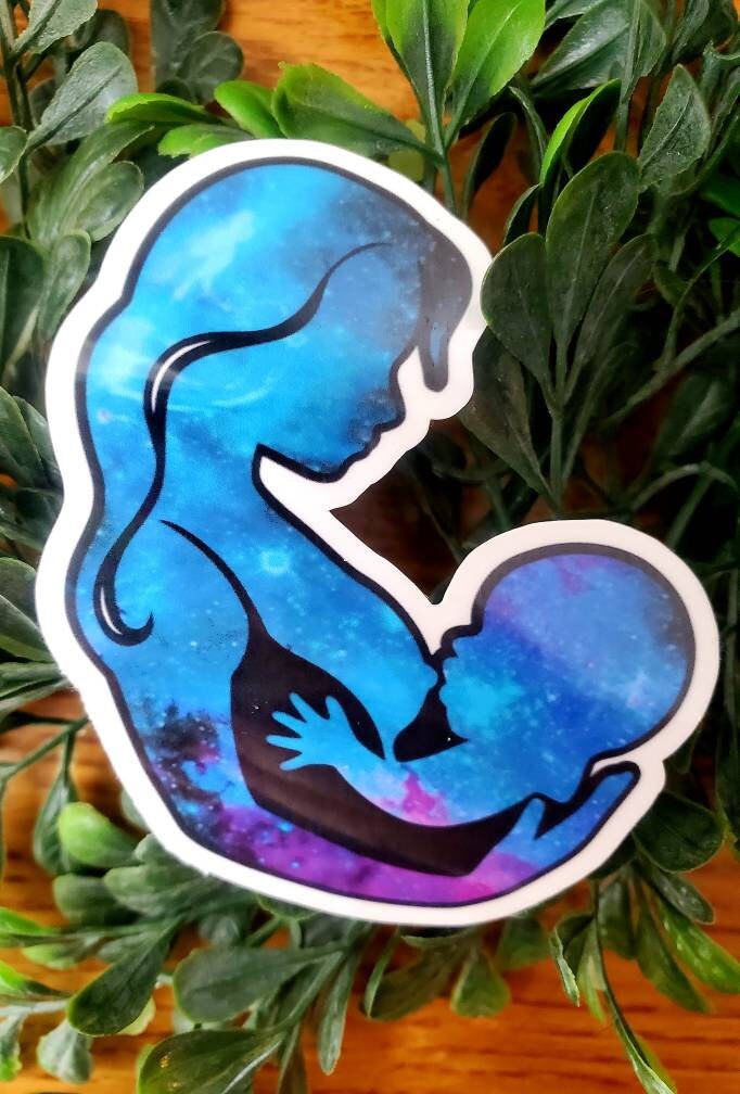 Galaxy breastfeeding mom sticker, breastfeeding sticker, breastfeeding decal, gift for breastfeeding moms