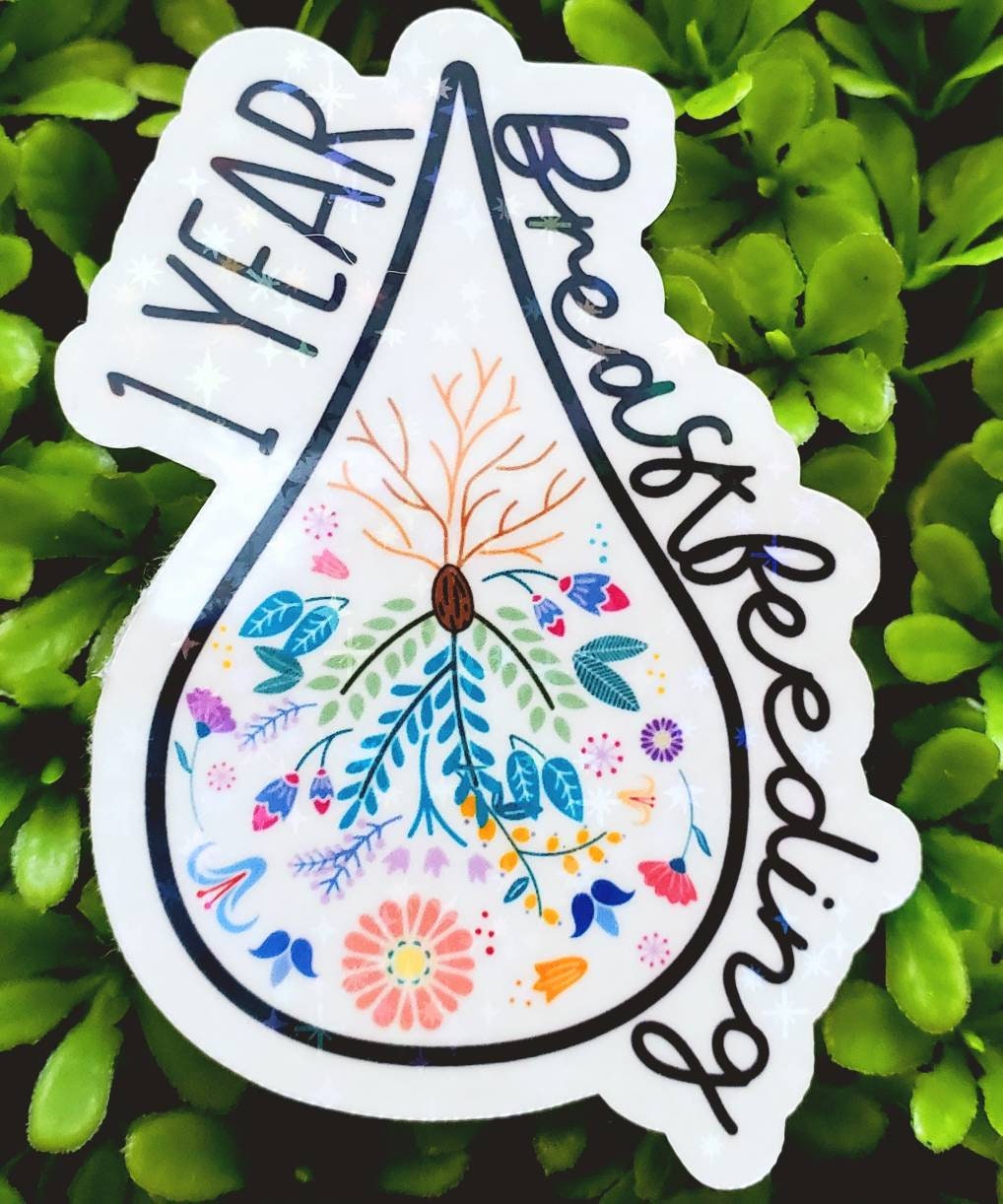 Breastfeeding sticker, breastfeeding milestone sticker, pumping milestone sticker, year breastfeeding sticker, breastfeedkng accomplishment