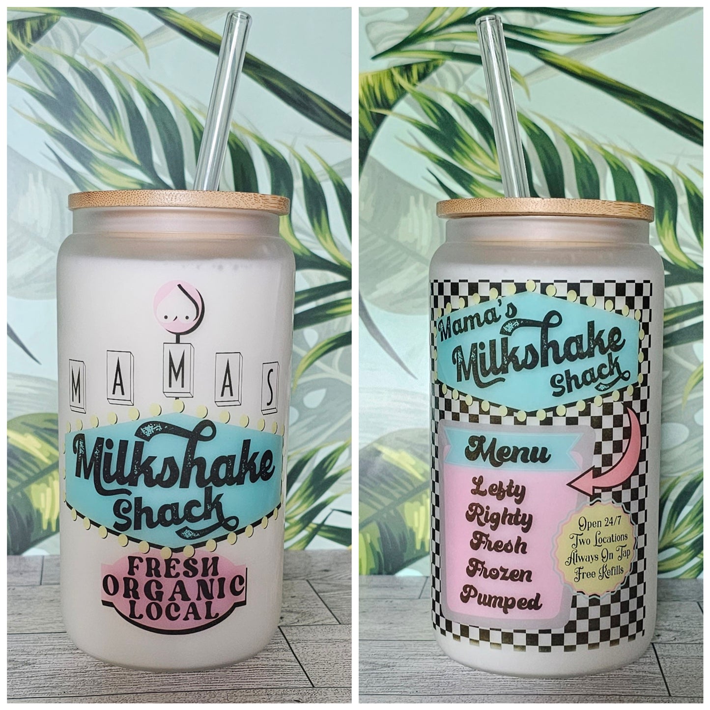 Mamas Shake Shack Glass Can