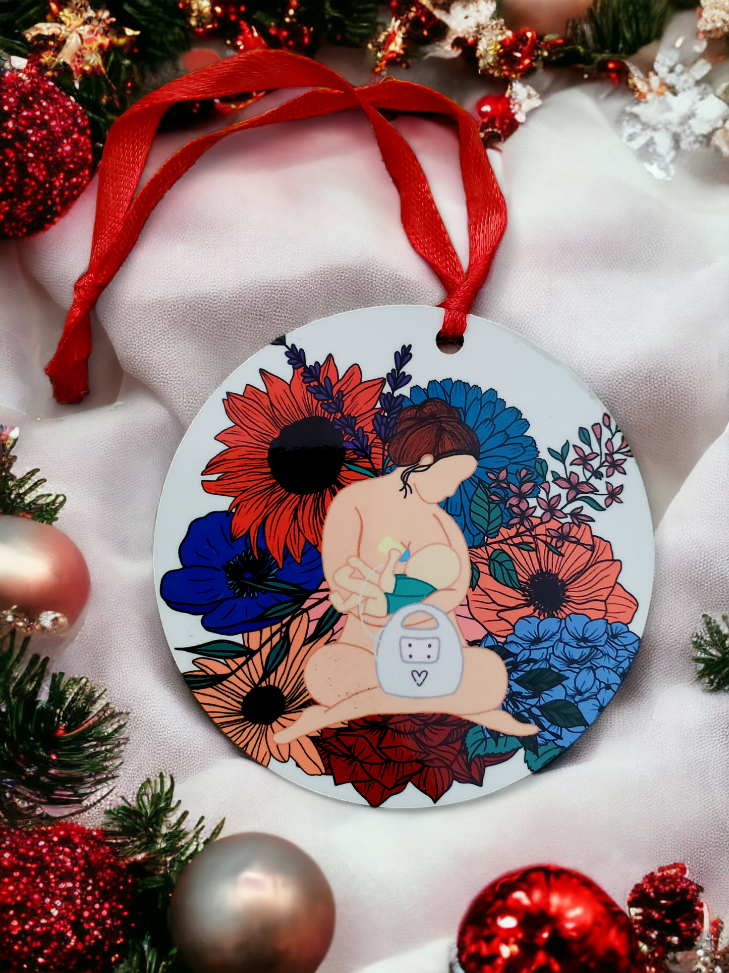 Breastfeeding Mother Christmas Ornament