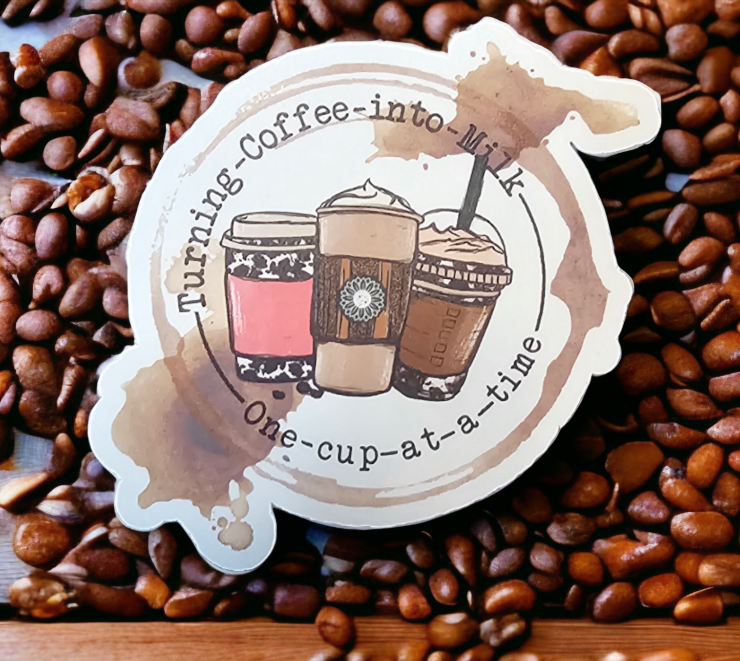 Turning Coffee into Milk Sticker