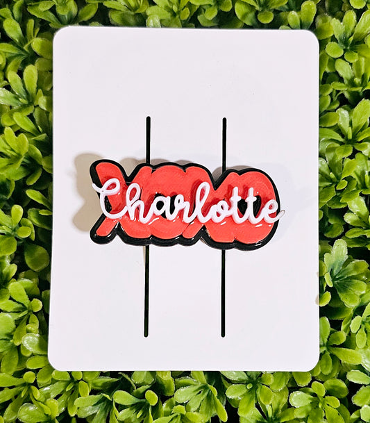 XOXO hair clips