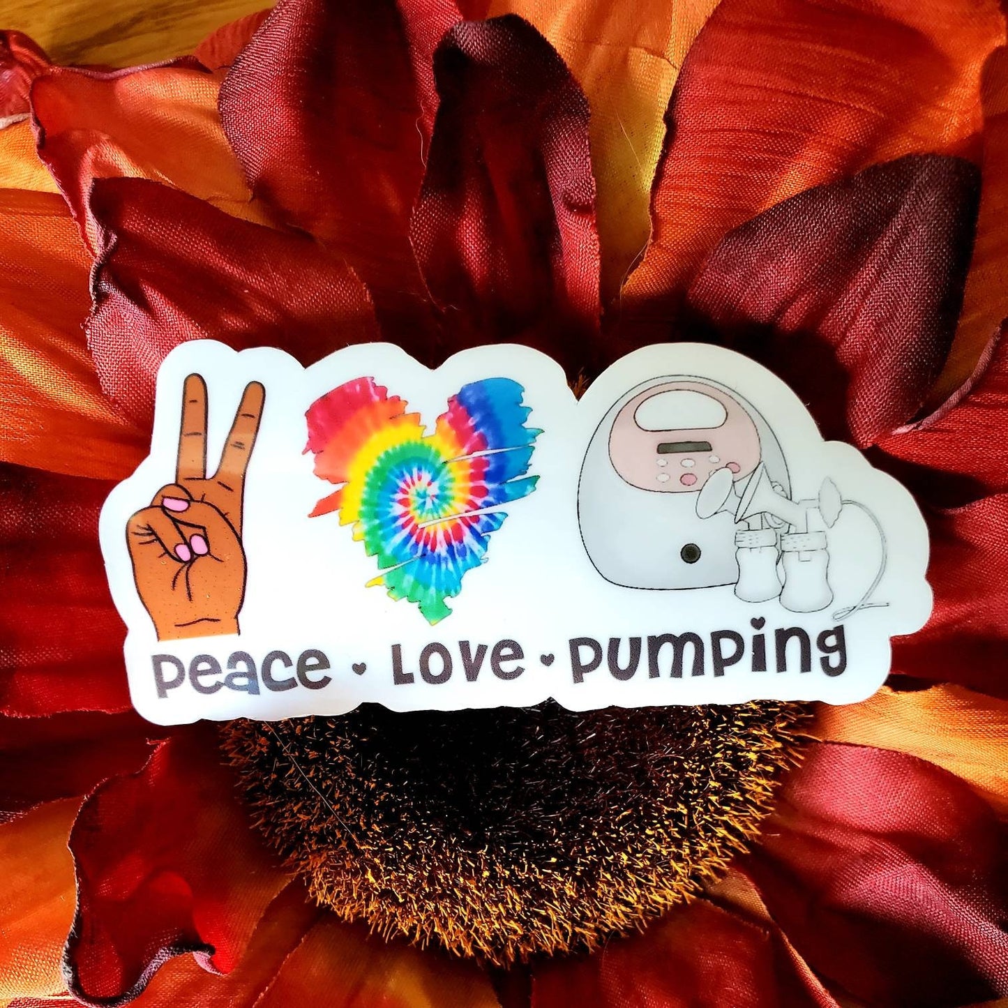 Pease love and breastfeeding sticker, ethnic breastfeeding sticker, breast pump sticker, cart sticker, breastfeeding mom gift
