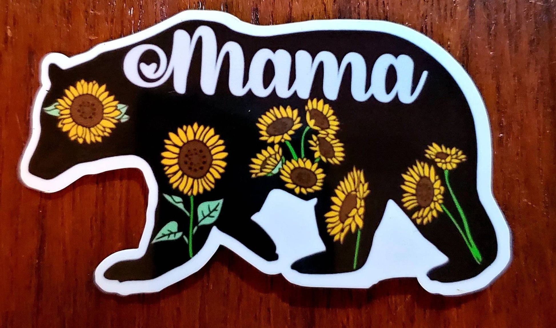 Mama bear sticker, flowers mama bear sticker, cottagecore mama bear sticker, floral mama bear sticker, laptop sticker, tumbler sticker