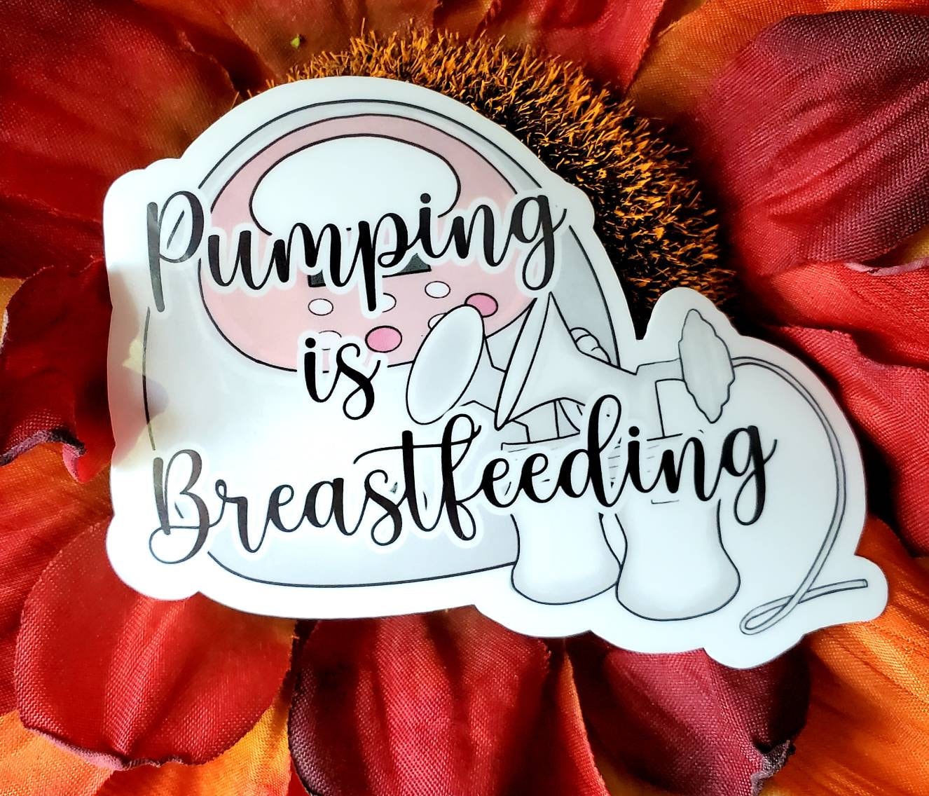 Breastfeeding sticker, pump sticker, breast pump decal, breastfeeding decal, breastfeeding sticker, star bucks logo  sticker, nursing mom
