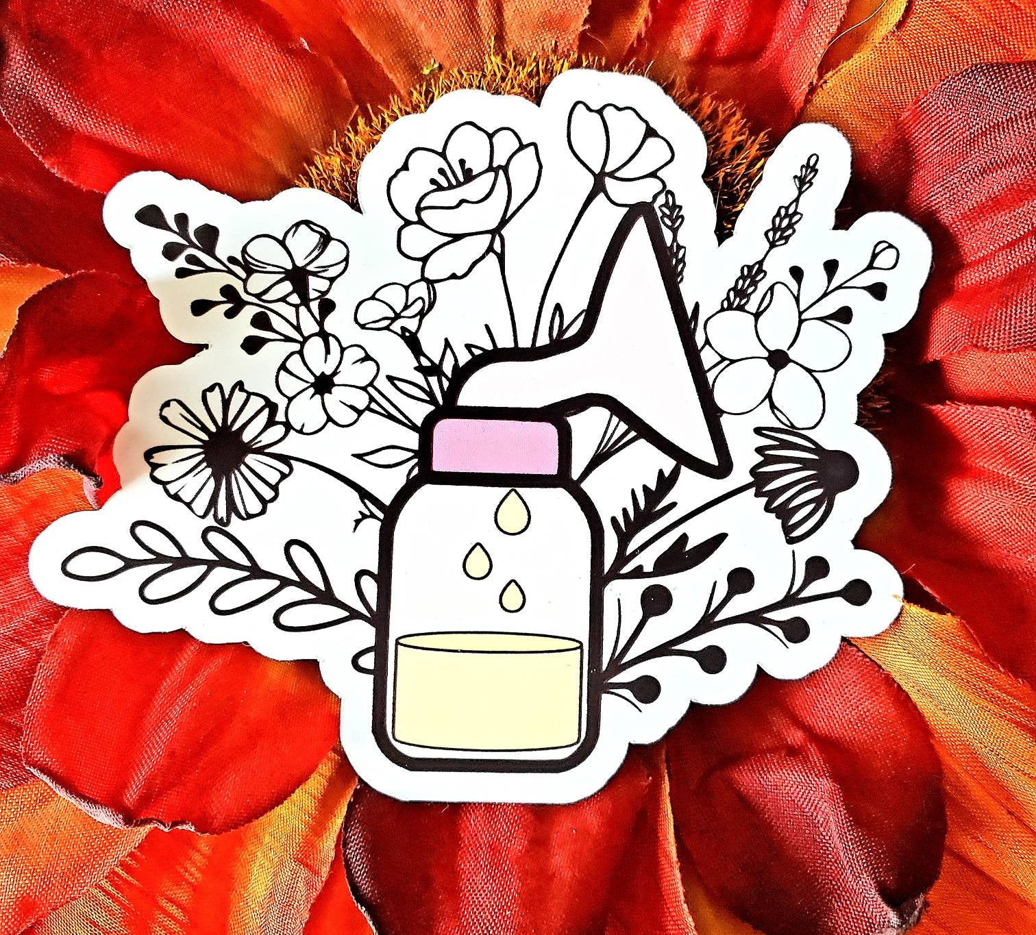 Breastfeeding sticker, pump sticker, breast pump decal, breastfeeding decal, breastfeeding sticker, star bucks logo  sticker, nursing mom