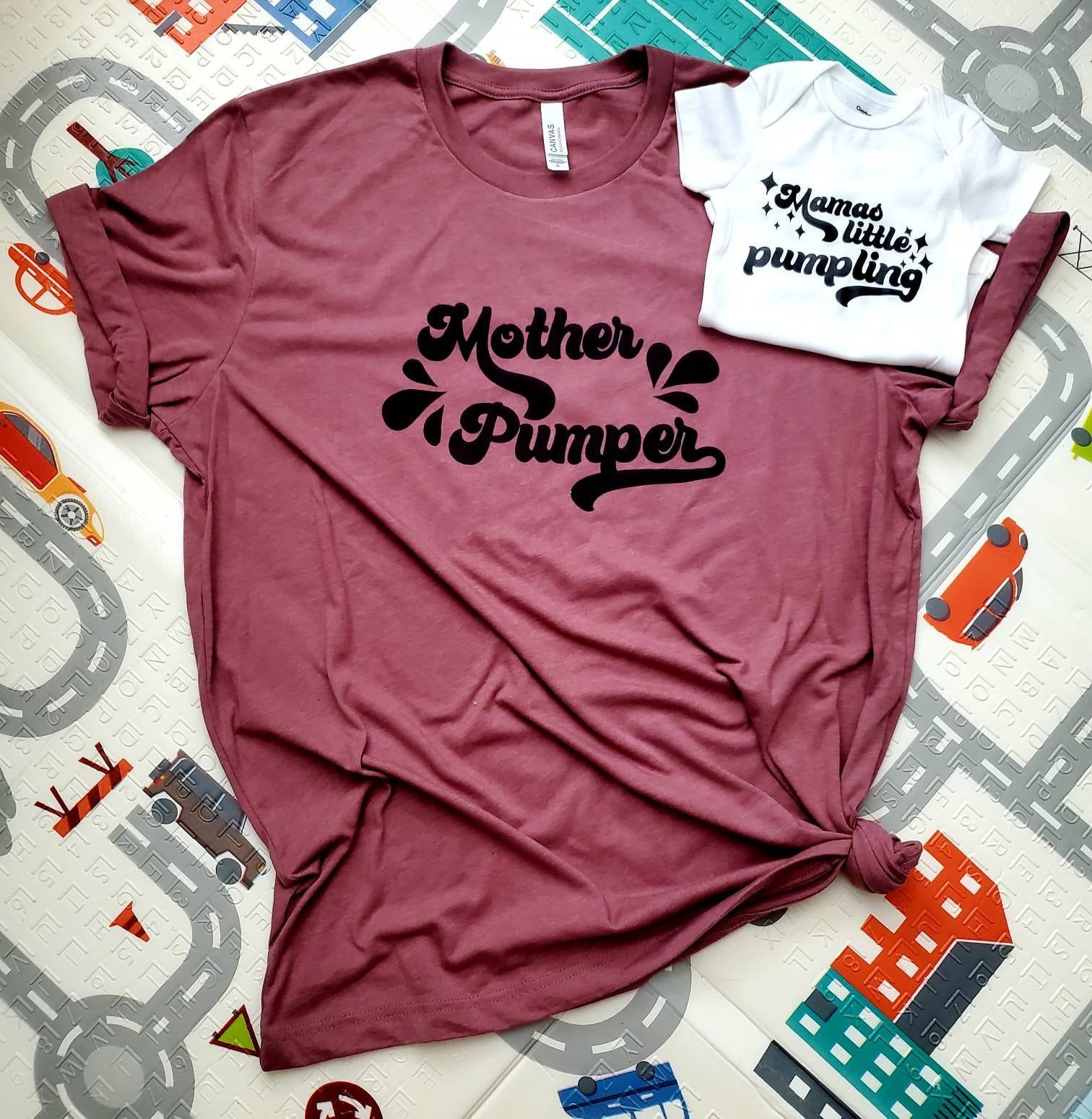 Breastfeeding baby onsie, titty bar onsie, baby onsie, breastfeeding gifts, boobery, mom and me set