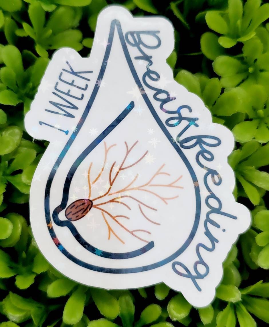 Breastfeeding sticker, breastfeeding milestone sticker, pumping milestone sticker,  year breastfeeding sticker, breastfeedkng accomplishment