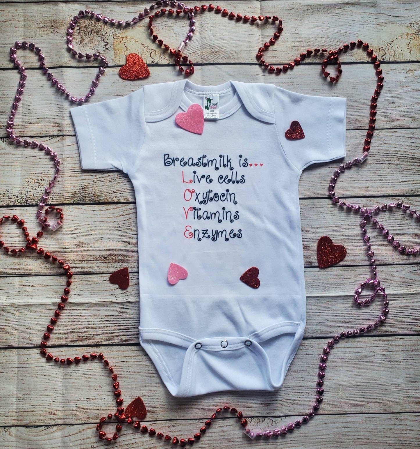 Valentines onsie, breastfed baby, breastmilk baby, breastfeeding baby onsie, breastfed baby shirt, valentine breastfed baby, baby bodysuit,
